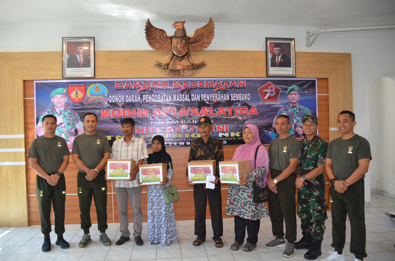 Danrem 073/Makutarama Hadiri Kegiatan Bakti Sosial Sambut HUT TNI ke-78 Tahun 2023